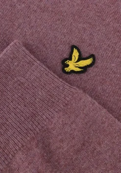 paarse lyle & scott trui lambswool blend crew neck jumper