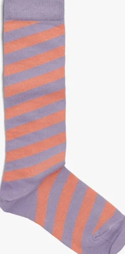 paarse melton sokken candy stripes knee socks