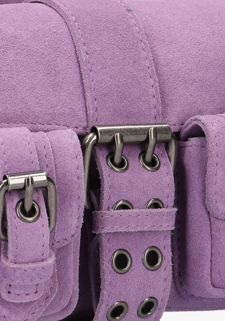 paarse núnoo schoudertas smal honey buckle