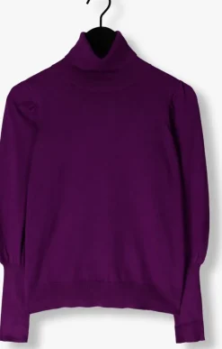 paarse notre-v coltrui basic knit blouse