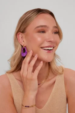 paarse notre-v kettingen ketting dubbel chain