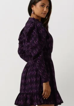 paarse notre-v mini jurk mini dress nv-avery