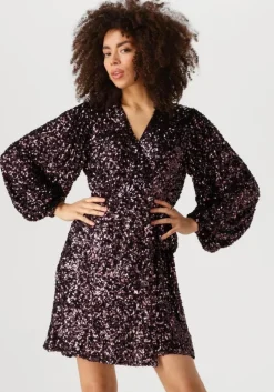 paarse notre-v mini jurk nv-elena