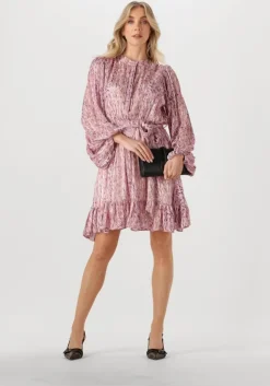 paarse notre-v mini jurk nv-fiona