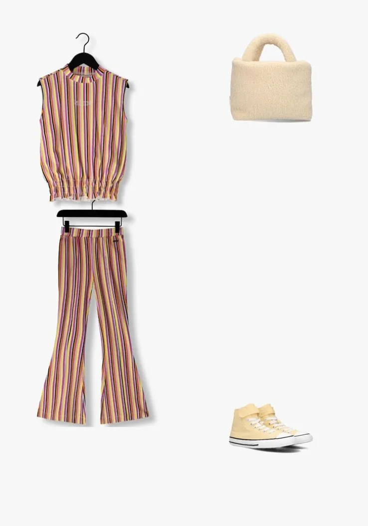 paarse raizzed flared broek sanima