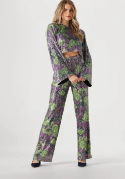 paarse refined department wijde broek nova