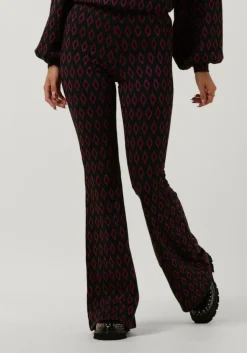 paarse refined department wijde broek 95 ikat knit