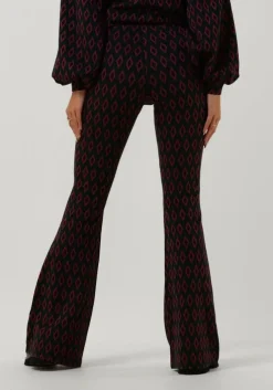 paarse refined department wijde broek 95 ikat knit