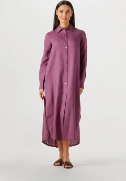 paarse resort finest maxi jurk shirt dress