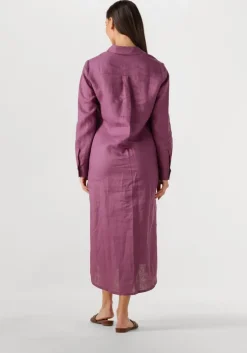 paarse resort finest maxi jurk shirt dress