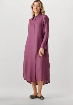 paarse resort finest maxi jurk shirt dress