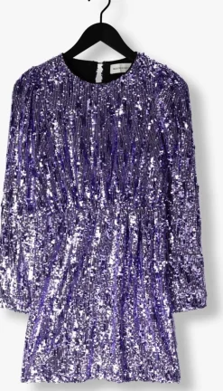 paarse selected femme mini jurk slfari-colyn ls short sequins