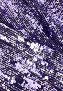 paarse selected femme mini jurk slfari-colyn ls short sequins