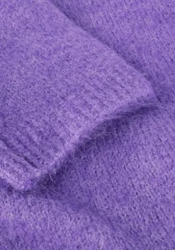 paarse selected femme trui slfgabella ls knit o-neck camp