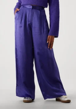 paarse selected femme wijde broek slfselene hw wide pant