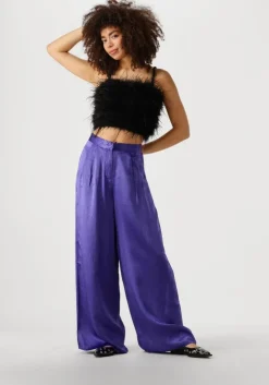 paarse selected femme wijde broek slfselene hw wide pant