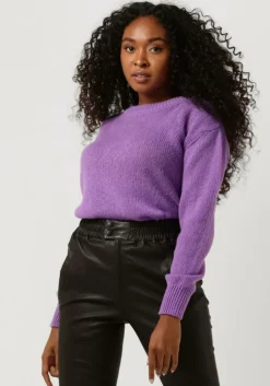 paarse vanessa bruno trui vinca pull col montant