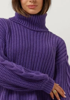 paarse y.a.s. coltrui yassanne ls knit rollneck pullover
