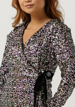 paarse y.a.s. mini jurk yasmultiseq ls wrap dress