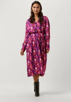 paarse ydence midi jurk dress kindra