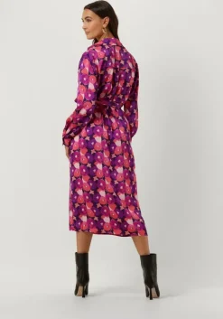 paarse ydence midi jurk dress kindra
