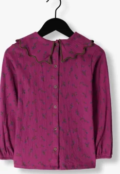 paarse your wishes blouses antique flower collar top