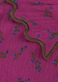 paarse your wishes mini jurk antique flower collar dress