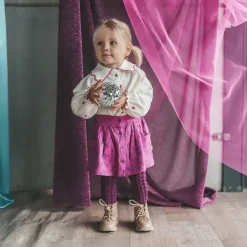 paarse your wishes minirok antique flower pocket skirt