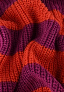 paarse yuki kidswear trui stripes knitted sweater