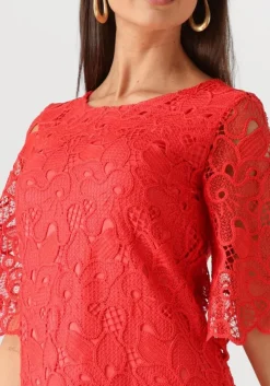 rode ana alcazar midi jurk dress sleeves 041092-3634