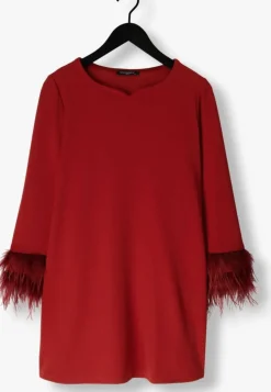 rode ana alcazar mini jurk dress feathers