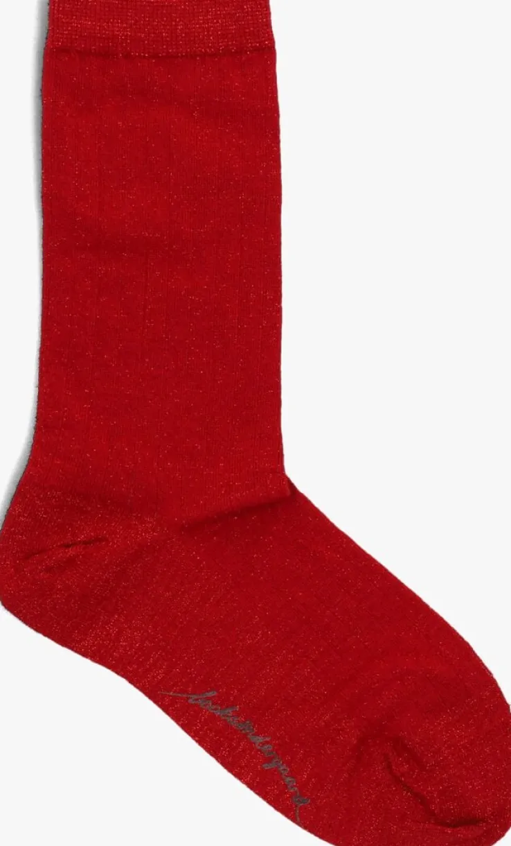 rode becksondergaard sokken rib glitter sock