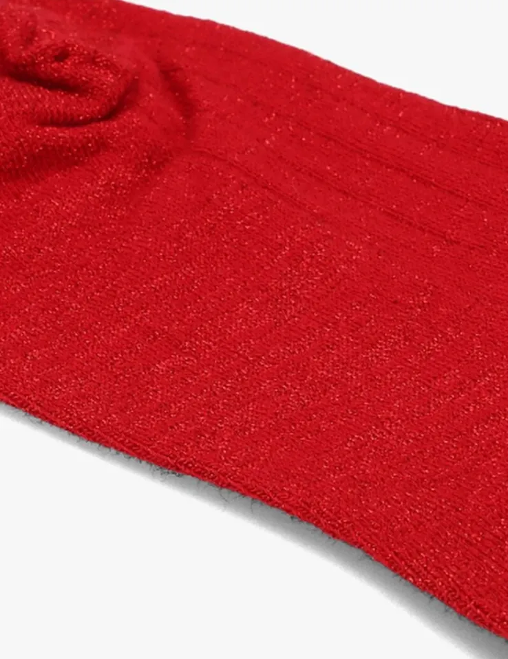 rode becksondergaard sokken rib glitter sock