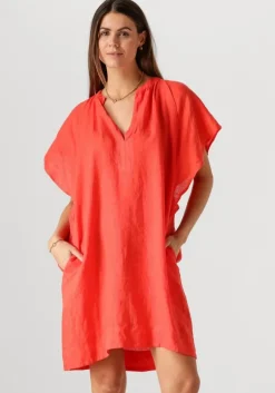 rode by-bar mini jurk vina linen dress