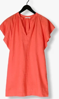 rode by-bar mini jurk vina linen dress