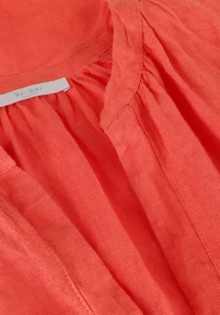 rode by-bar mini jurk vina linen dress