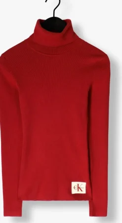 rode calvin klein coltrui woven label roll neck
