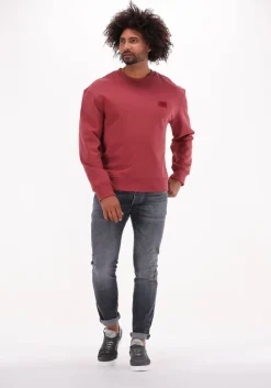 rode calvin klein sweater shrunken badge crew neck