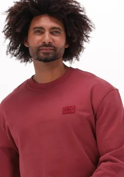 rode calvin klein sweater shrunken badge crew neck