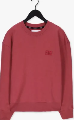 rode calvin klein sweater shrunken badge crew neck
