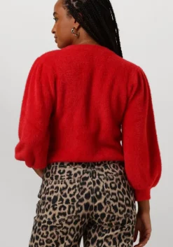 rode catwalk junkie trui puffy sleeve knit