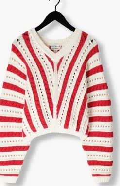 rode catwalk junkie trui ajour knit