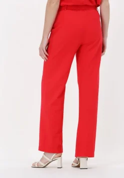 rode cc heart wijde broek wide linen pants