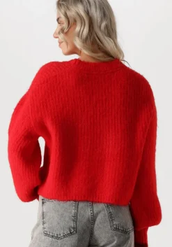 rode co'couture truien/vesten coralee crop knit
