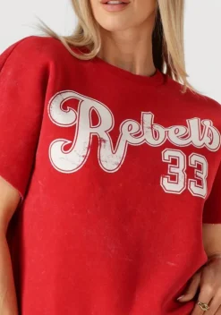 rode colourful rebel top rebels 33 acid wash drppd shldr sweat ss