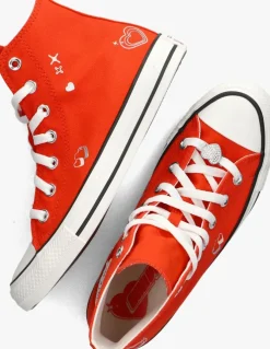 rode converse hoge sneakers chuck taylor all star hi