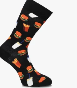 rode happy socks sokken hamburger