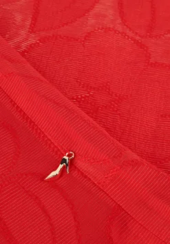 rode jansen amsterdam mini jurk ff517 dress 3/4 puffed sleeve v-neck