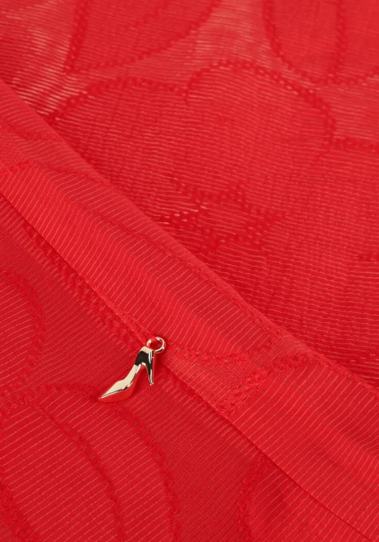 rode jansen amsterdam mini jurk ff517 dress 3/4 puffed sleeve v-neck