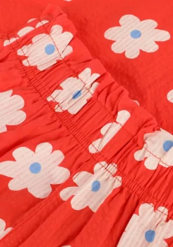 rode jelly mallow wijde broek floral wide pants